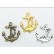 Металлическая подвеска «Якорь», 30*27*4 мм